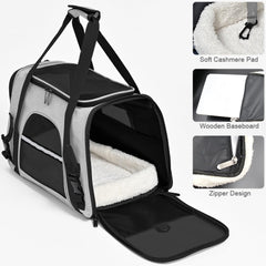 Surilehege cat carrier folded flat for easy storage after travel