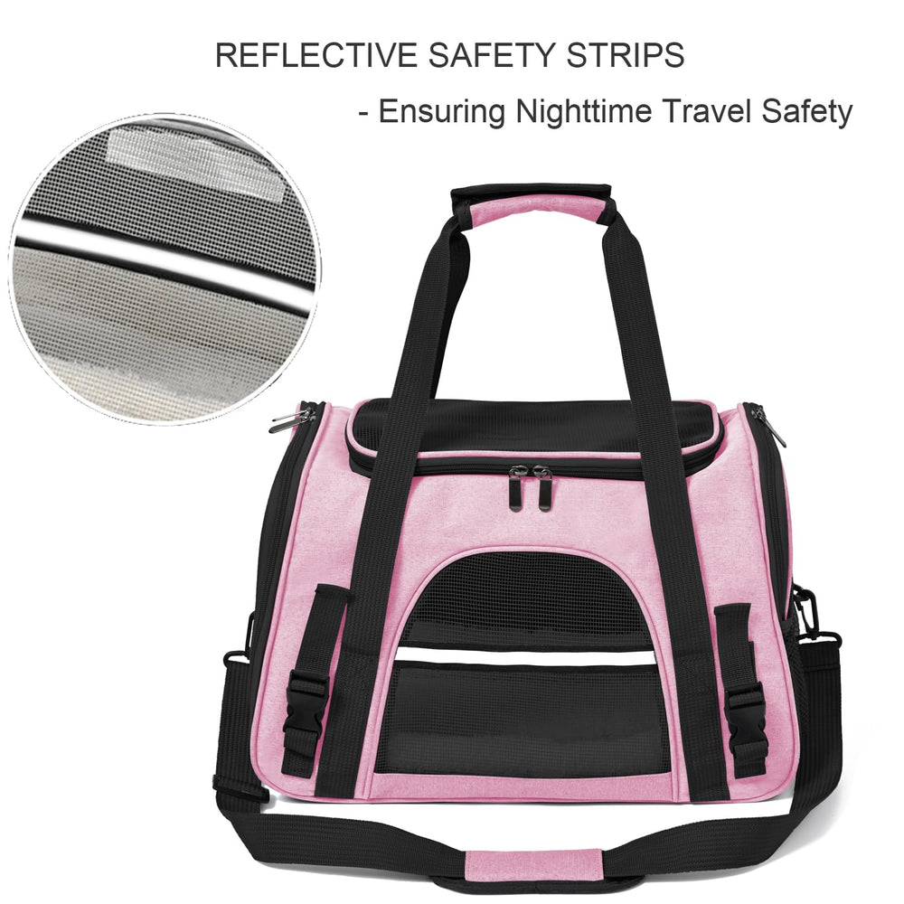 Surilehege cat carrier soft pink airline-approved cabin travel