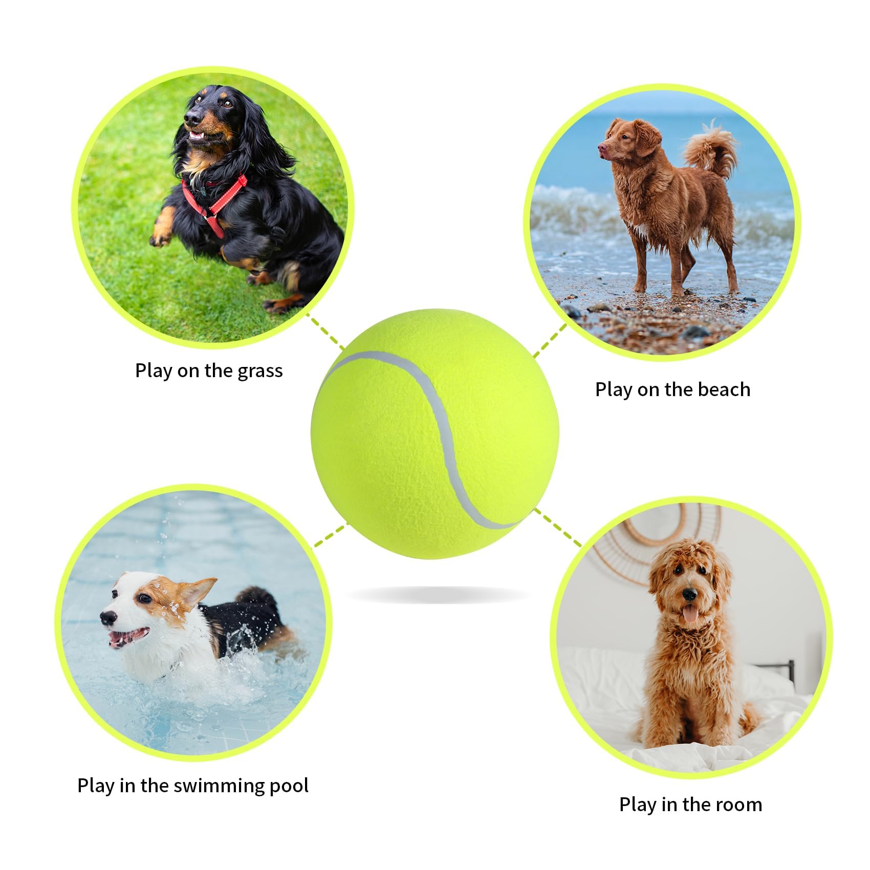 susu & wuwu birthday gift dog ball 9.5in supports bonding moments
