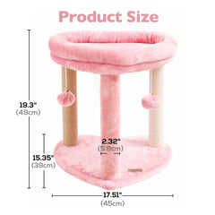 Suudroeen soft pink cat bed with removable cover