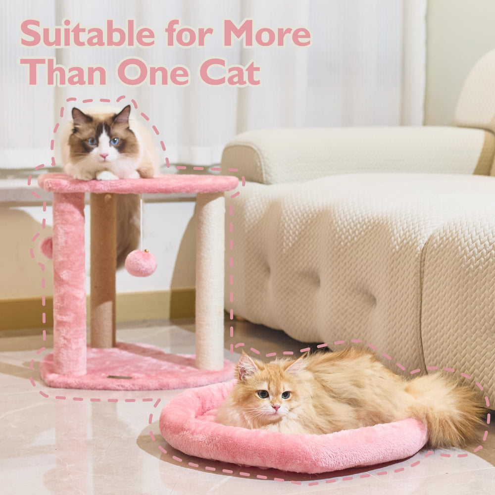 Suudroeen heart-scratch-posts pink surface for clawing and relief