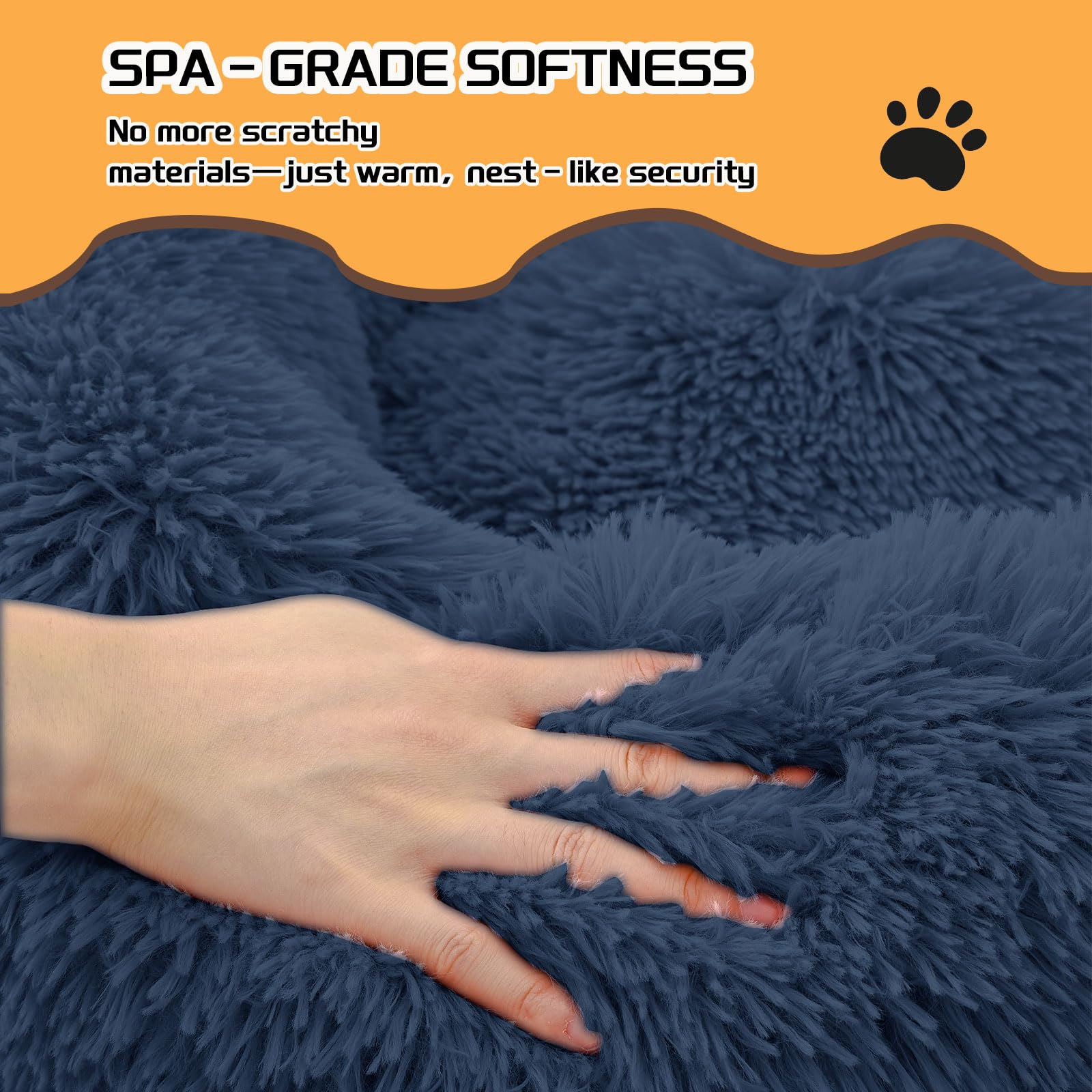 SUVAMJAM Comfort Donut Bed raised donut edge supports neck.