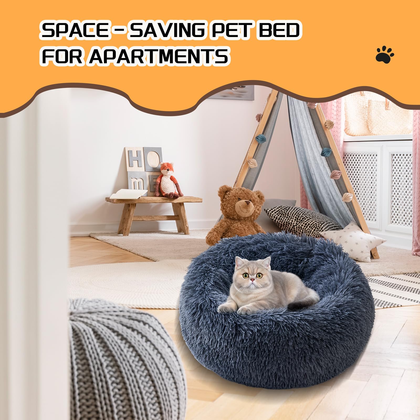 SUVAMJAM Comfort Donut Bed machine-washable for easy cleaning.