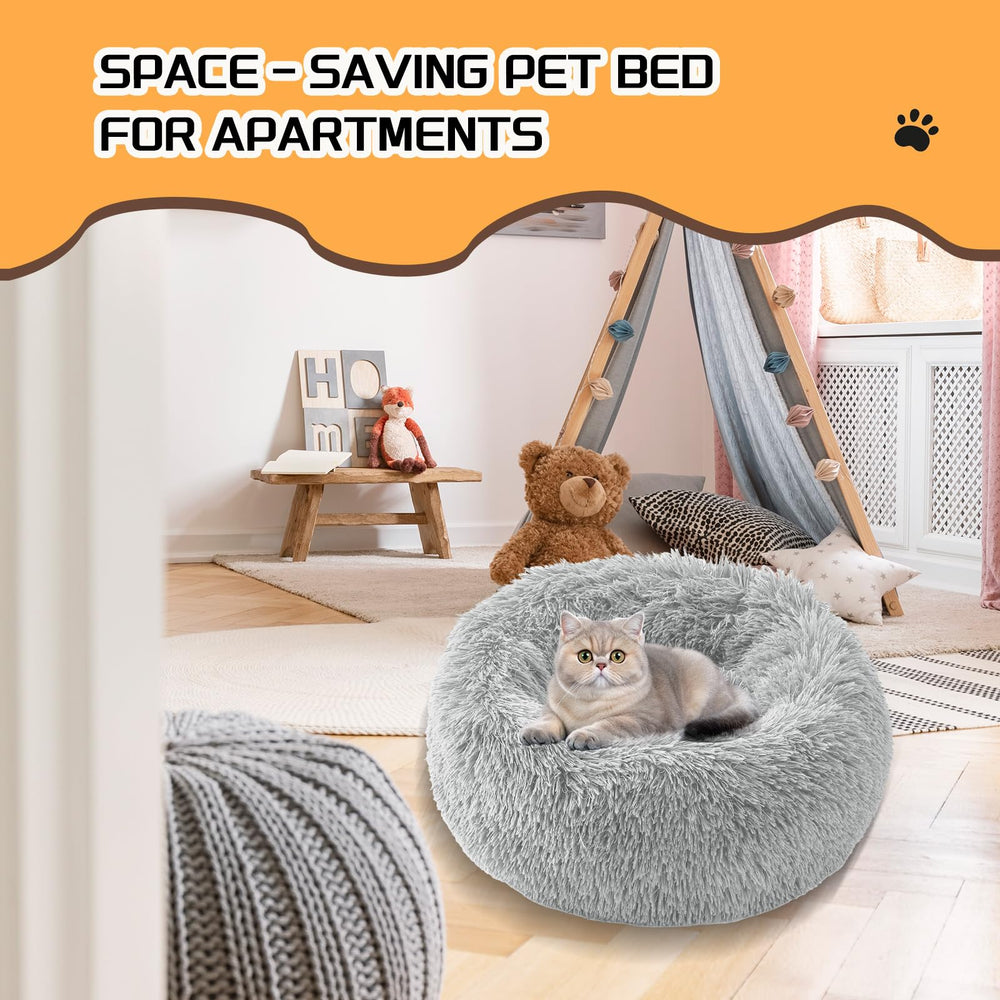 SUVAMJAM Comfort Donut Bed - side profile highlights plush lining.