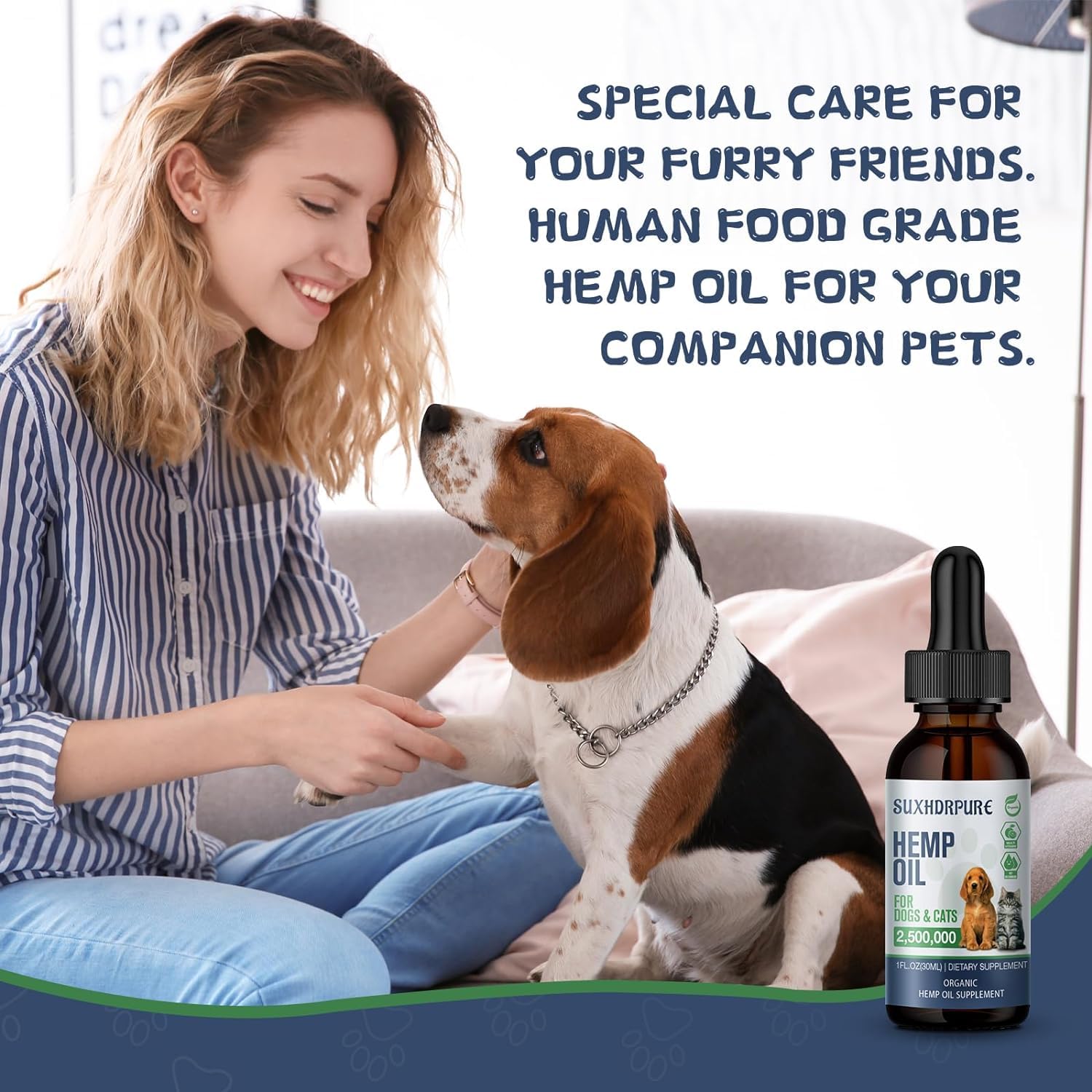 SUXHDRPURE hemp oil 2 pack packaging highlights value