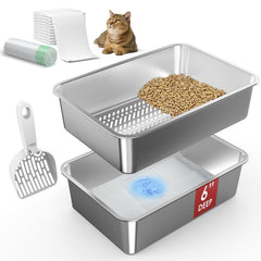 Suzzipaws litter box open top view promotes easy scooping and quick cleaning