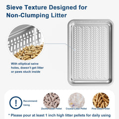 Suzzipaws pine pellet filtering demonstrates reduced tracking and cleaner floors