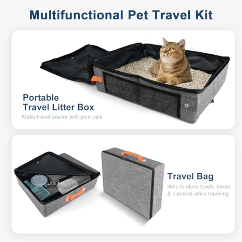 Suzzipaws-travel-litter-box-dimensions-17-7-13-5-13-75 reveals roomy space for cats.