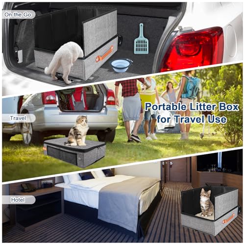 Suzzipaws-travel-litter-box-inside-layout highlights spacious interior for comfortable cats.