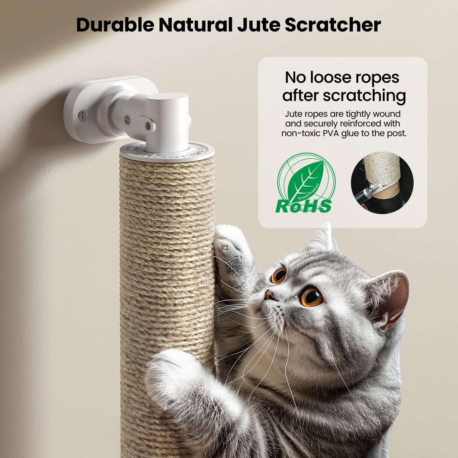 SVD.PET cat scratcher with dangling toys for interactive play and enrichment.
