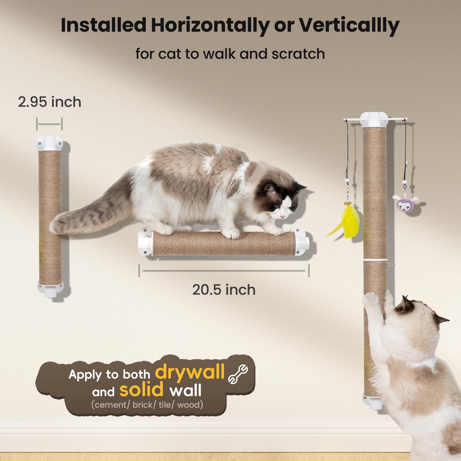 SVD.PET sturdy wall mount with included hardware and guide for secure installation.