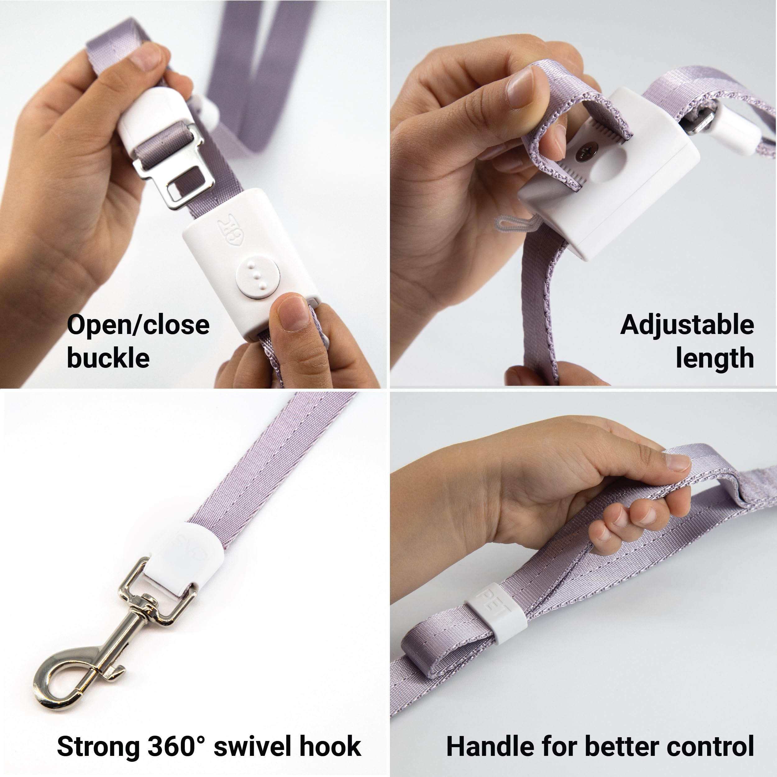 SVD.PET 4-in-1 close-handle leash enables precise control during crossings.