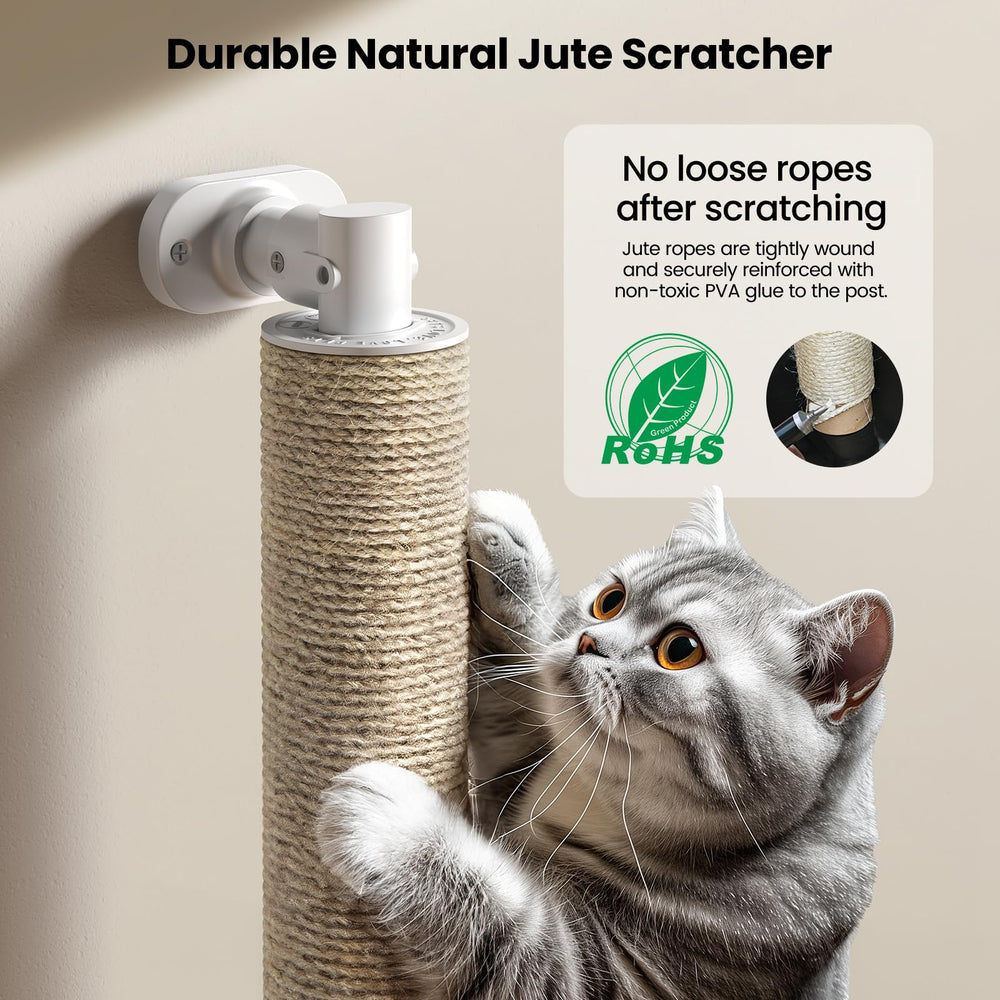 SVD.PET cat scratcher with hanging toys for interactive play.