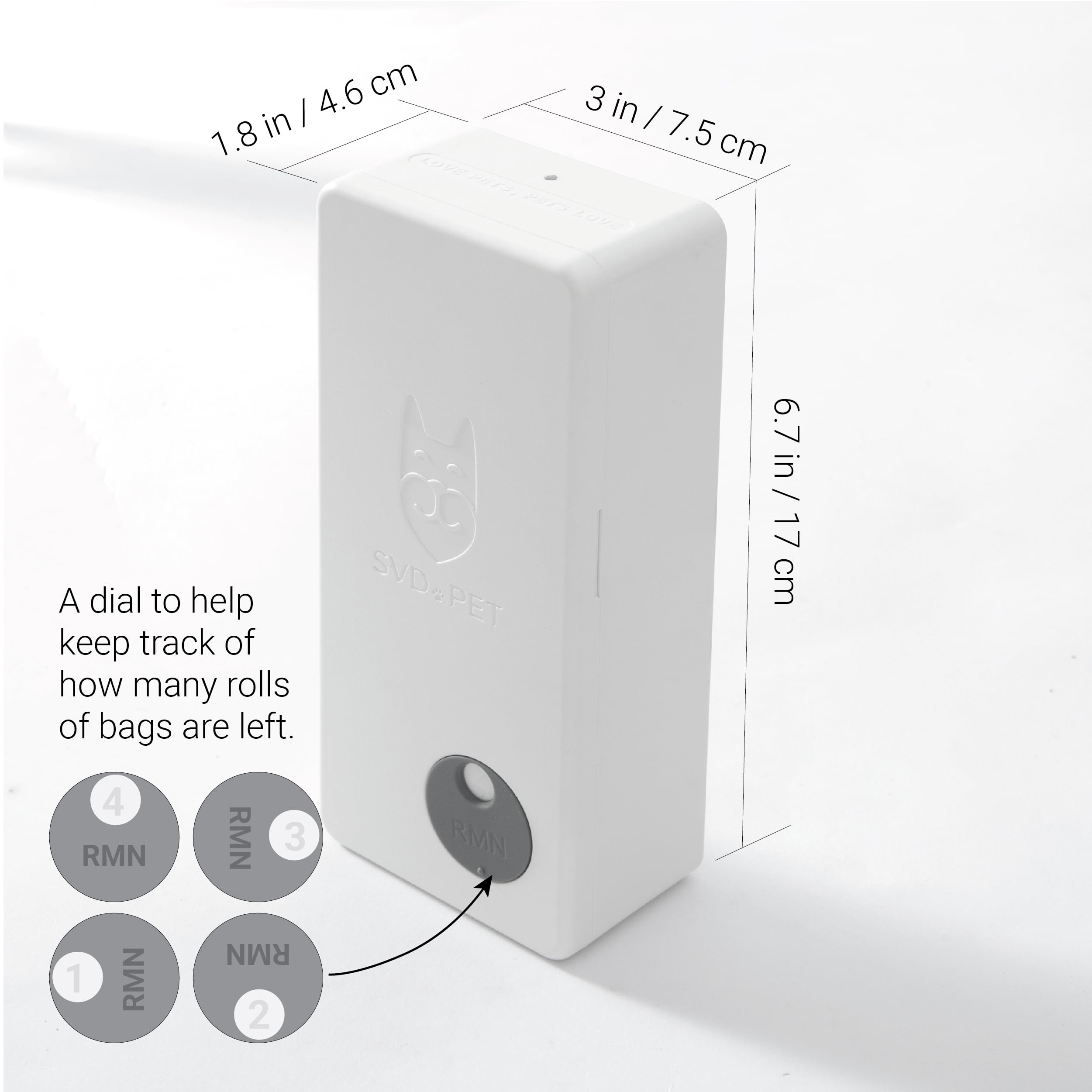 SVD.PET dispenser stores up to four rolls for ongoing refills