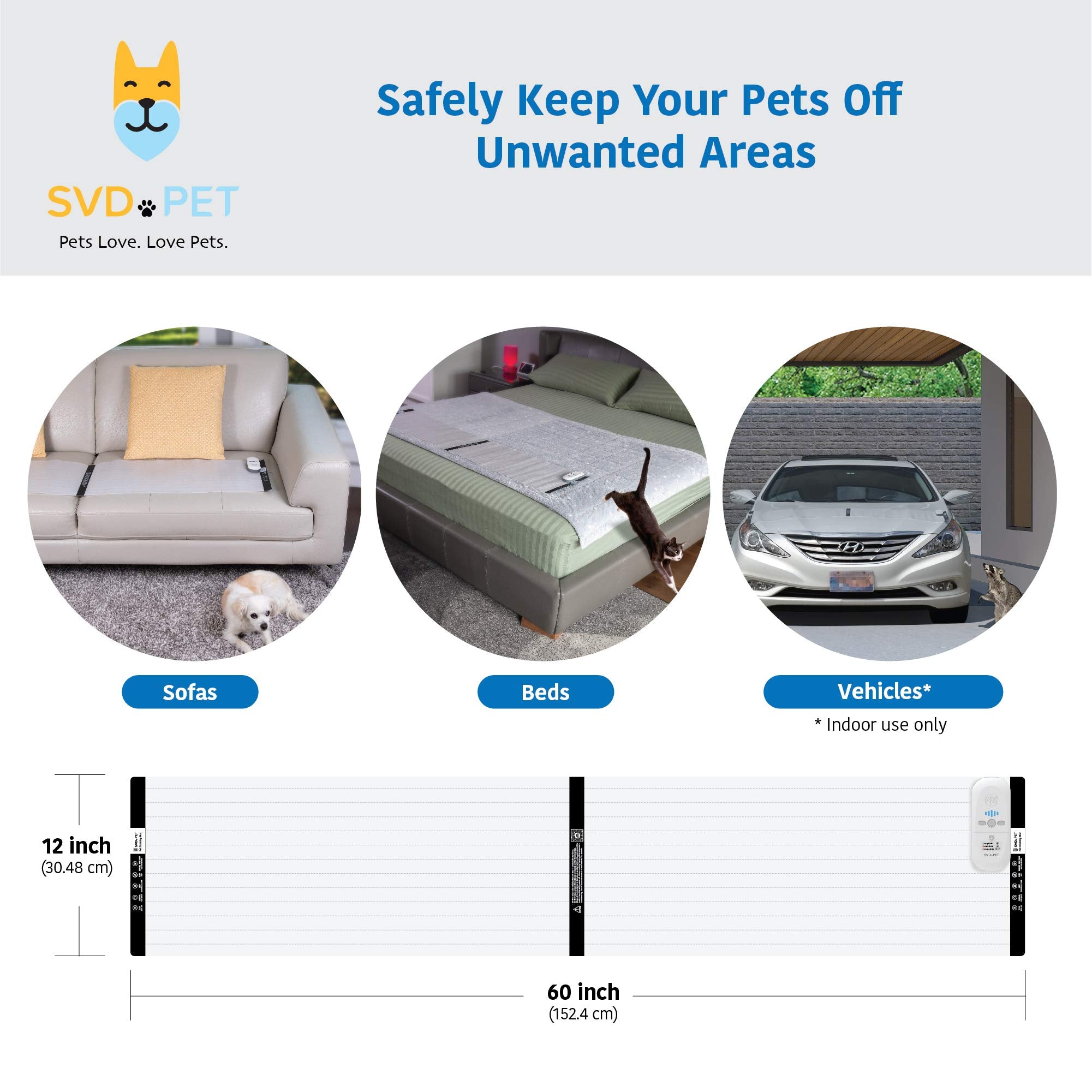 SVD.PET pet-safe protection feature automatically deactivates when no pet detected.