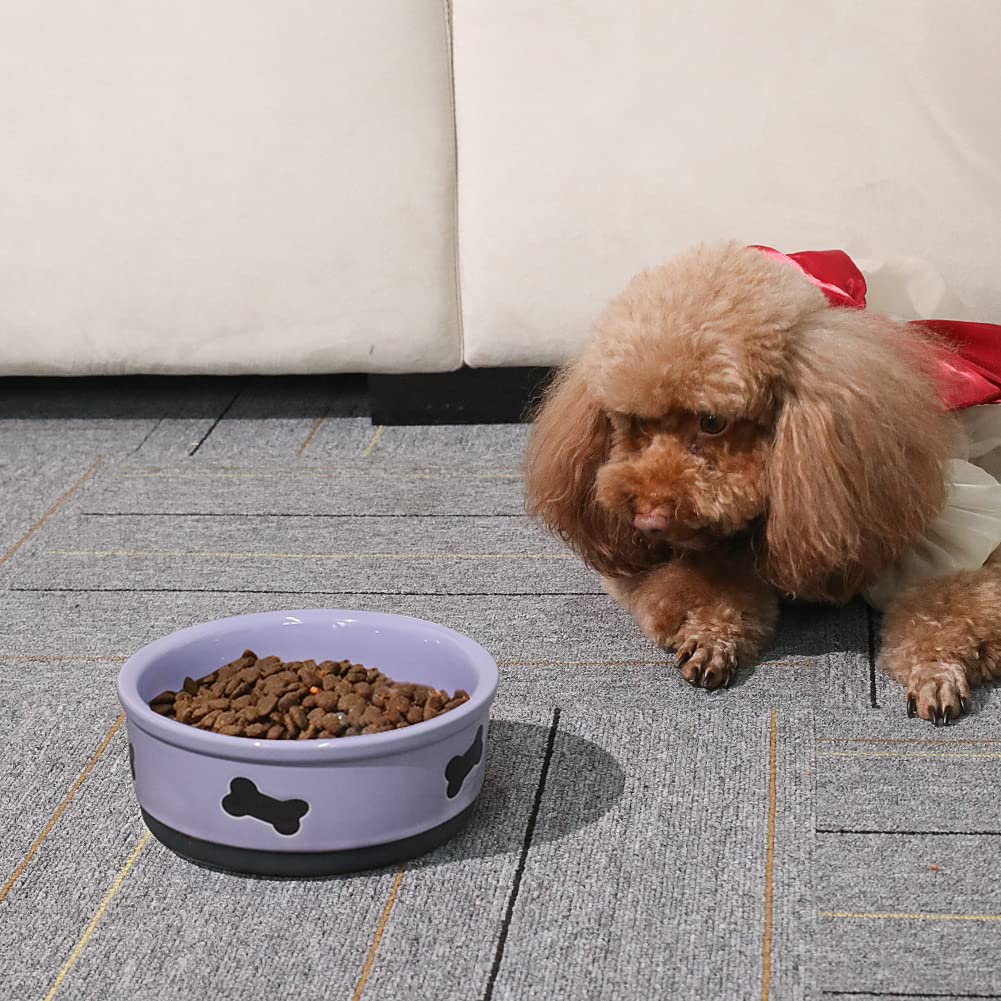 Sweejar microwave-safe dishwasher-safe dog bowl makes cleanup quick after meals.