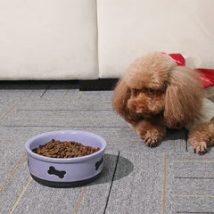 Sweejar microwave-safe dishwasher-safe dog bowl makes cleanup quick after meals.