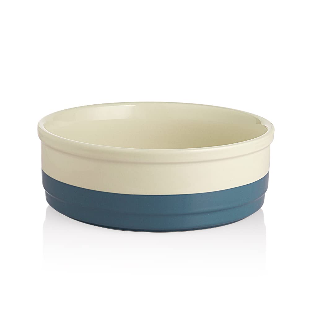 Sweejar dog bowl 78oz fog blue shows stable ceramic design for large dogs.