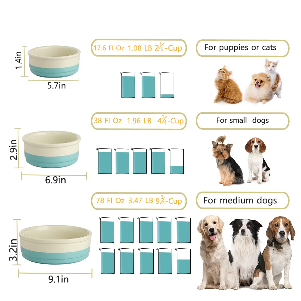 Sweejar microwave-safe ceramic bowl ideal for heating meals for pets.