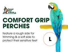 Sweet Feet and Beak pedicure perch side texture highlights grip for nails