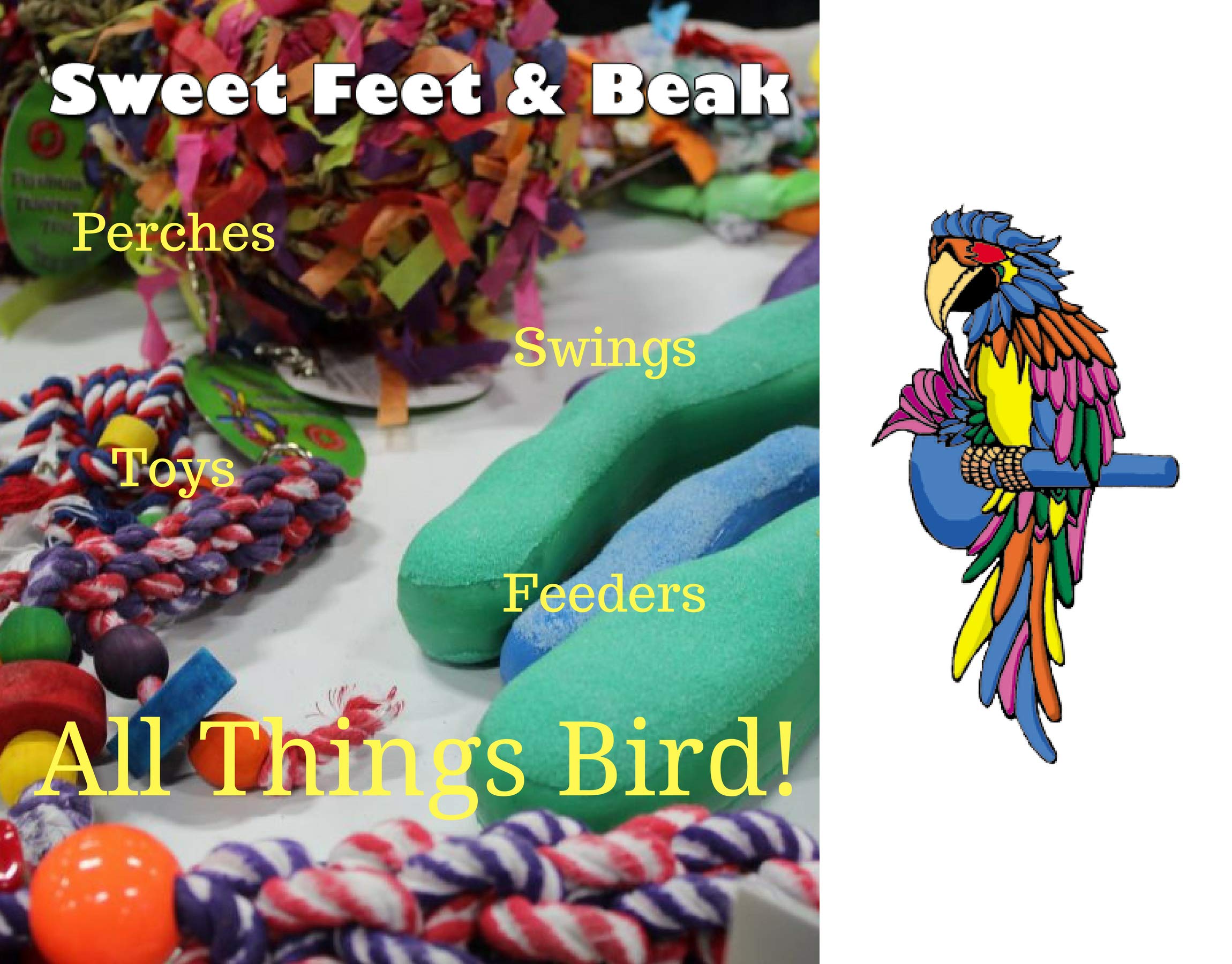 Sweet Feet and Beak yellow perch color adds visibility and appeal while supporting nail-friendly pedicure.