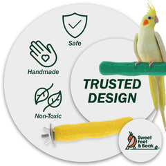 Sweet Feet & Beak Comfort Grip Perch center surface provides gentle foot comfort