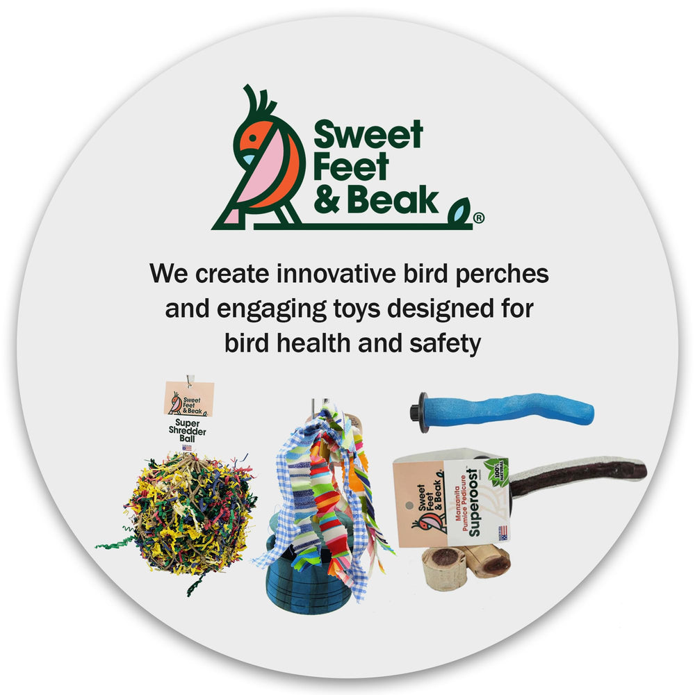 Sweet Feet & Beak 6.5-inch yellow perch with textured grip sides for stability