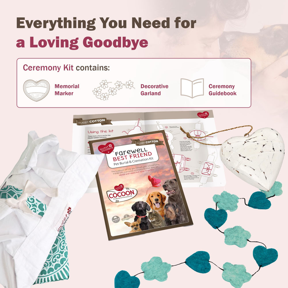 Sweet Goodbye Cocoon adjustable coffin adapts to multiple breeds and sizes