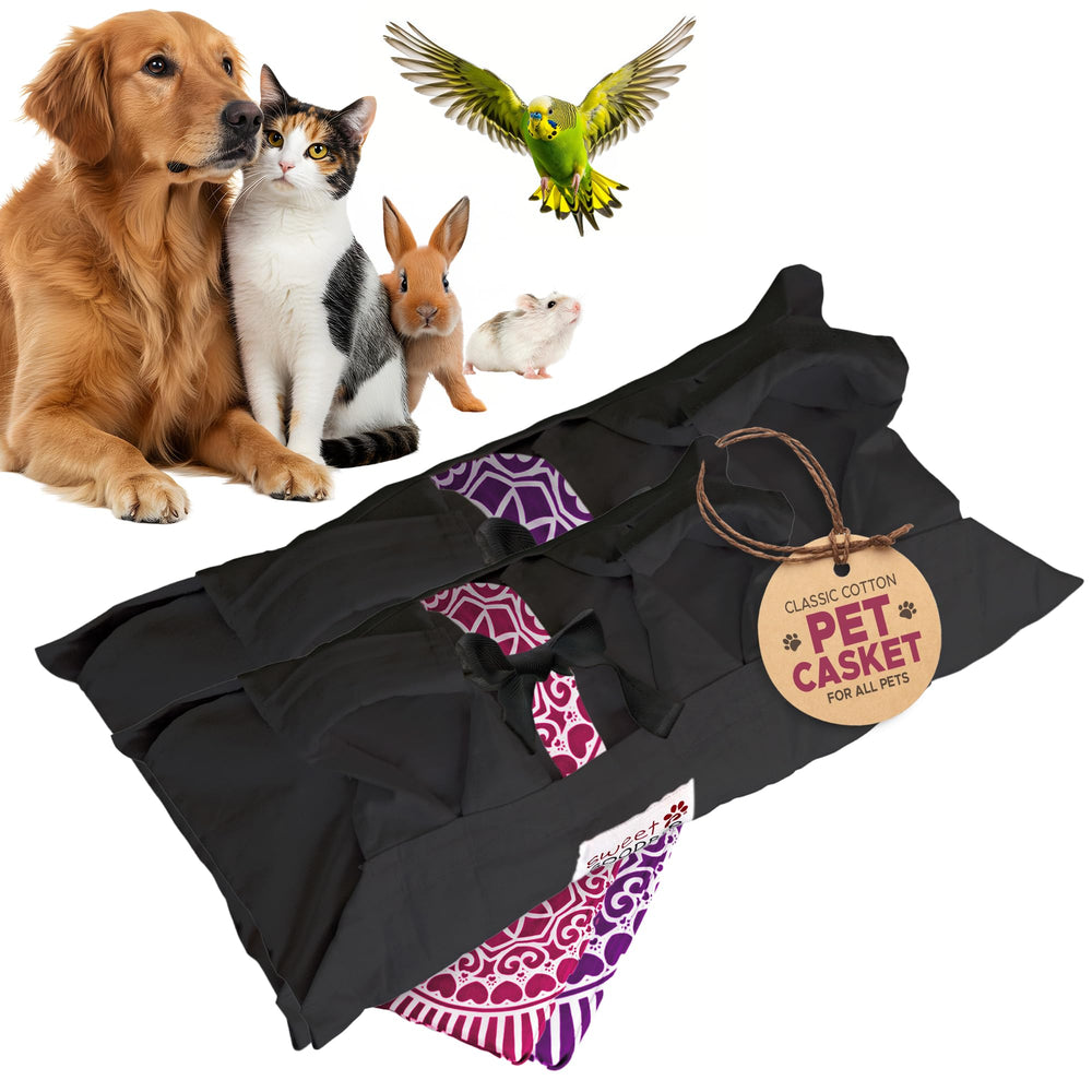 Sweet Goodbye Cocoon kit soft cotton layers cradle your pet in gentle comfort.