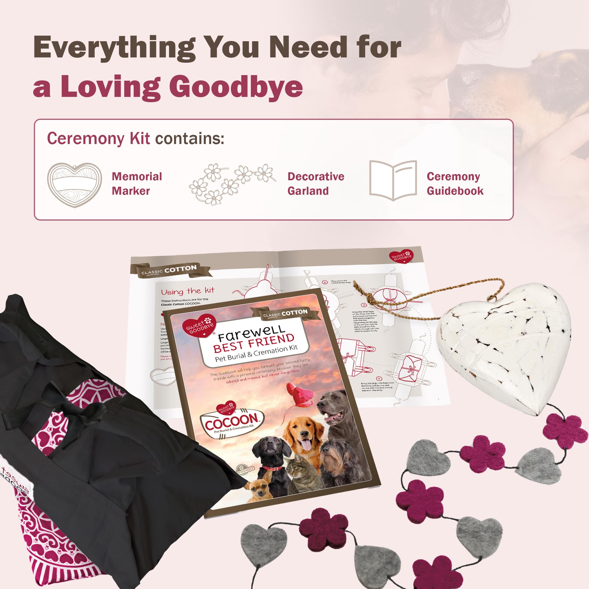 Sweet Goodbye Cocoon kit toy pocket stores a cherished keepsake.