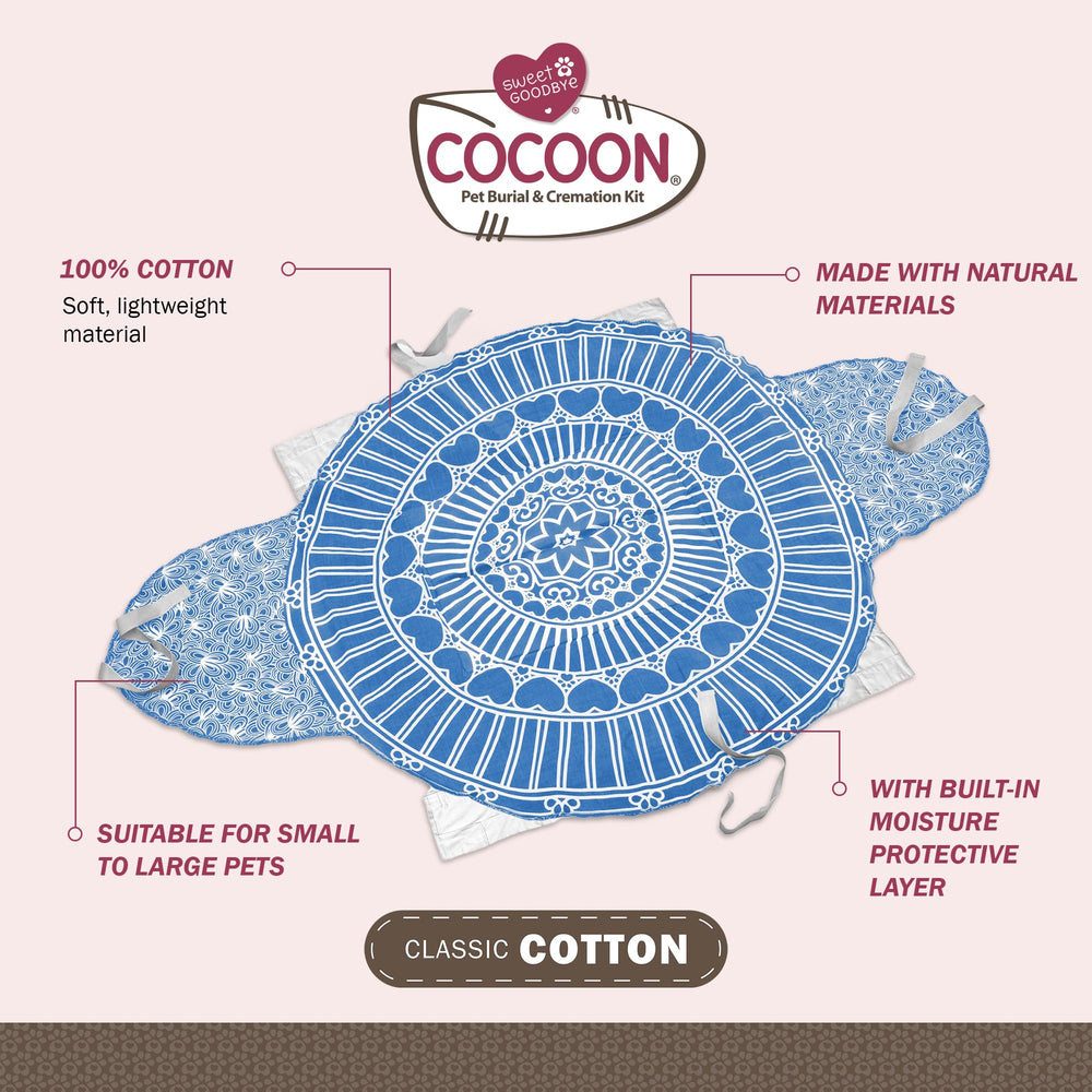 Sweet Goodbye Cocoon soft cotton layers close-up showing breathable wrap