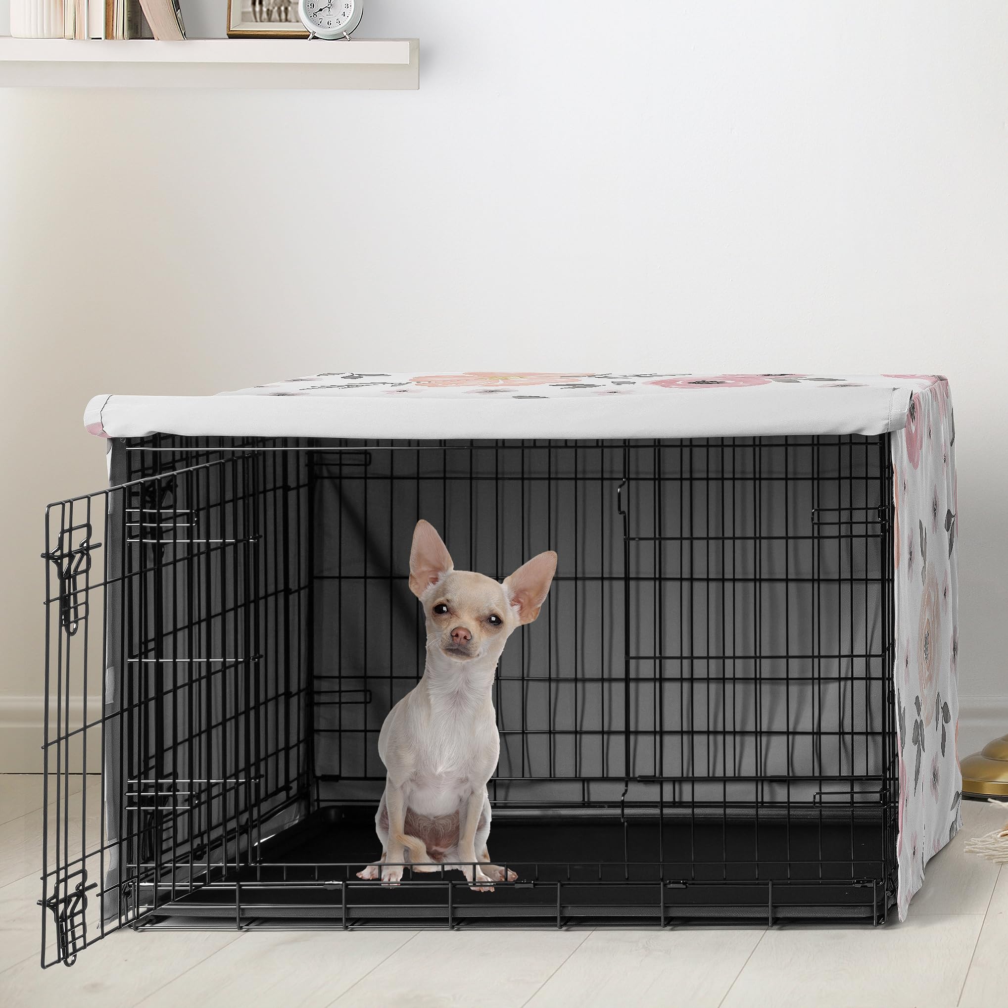 Sweet Jojo Designs pink grey watercolor floral crate cover highlighting calming decor and functional privacy.