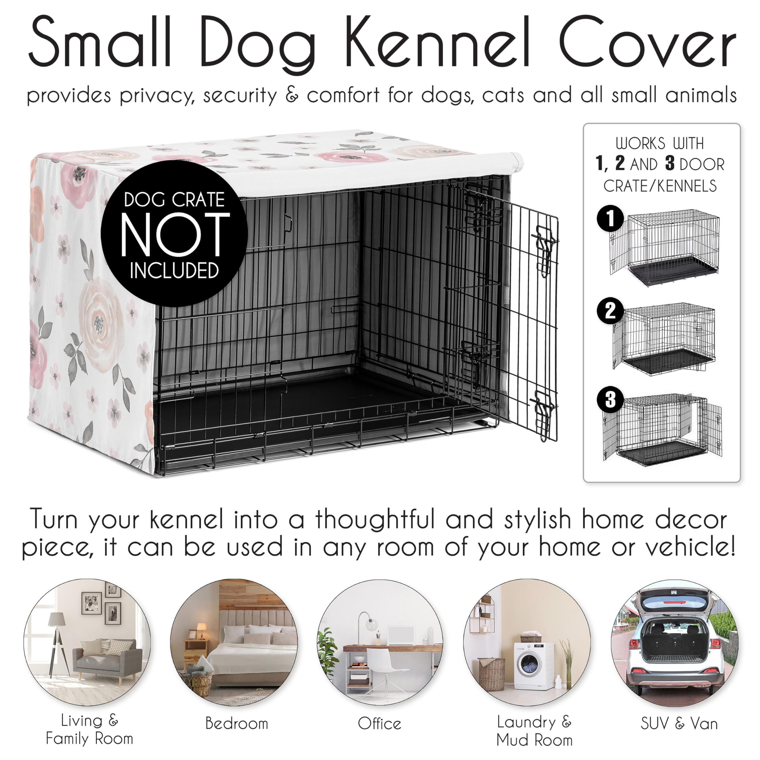 Sweet Jojo Designs 24in cover creates a cozy space for pets in living room or bedroom.