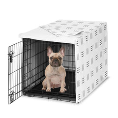 Sweet Jojo Designs dog crate cover 30in mudcloth black white creates a calm private space.