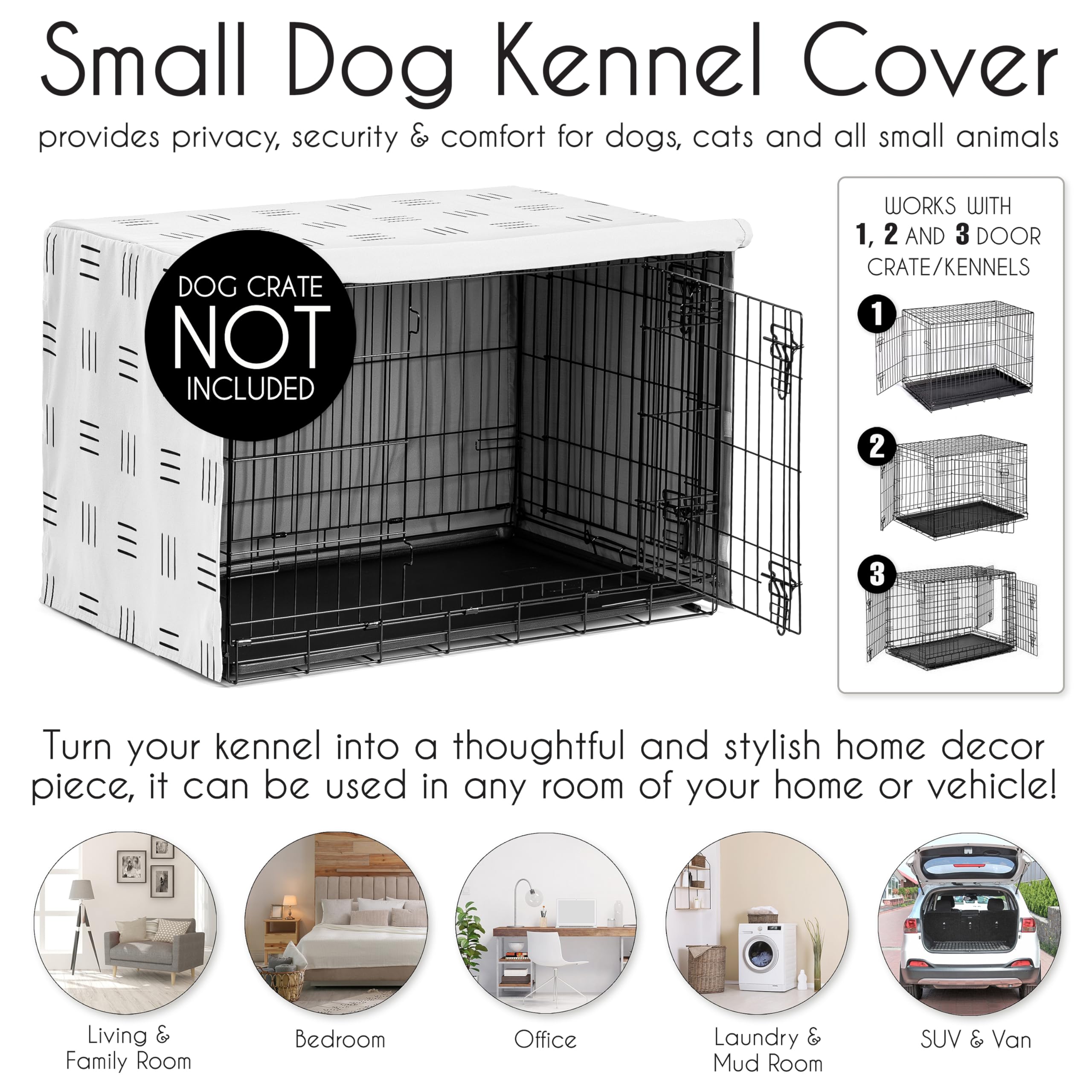 Sweet Jojo Designs dog crate cover machine washable for easy cleaning and long-lasting decor.