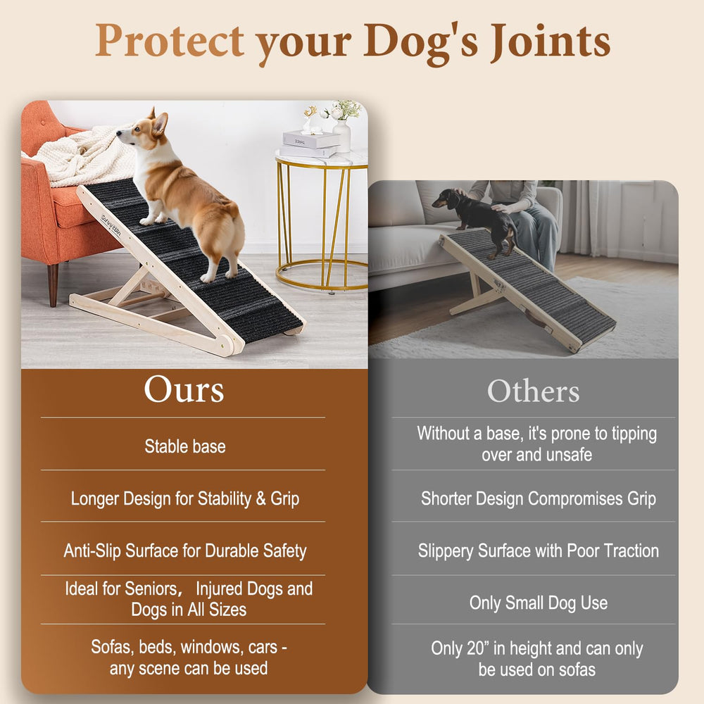 SweetBin dog ramp folded-flat illustrates ultra-portable design for car trips.
