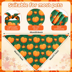 Sweetude pinecones print dog bandana in breathable fabric for daily wear