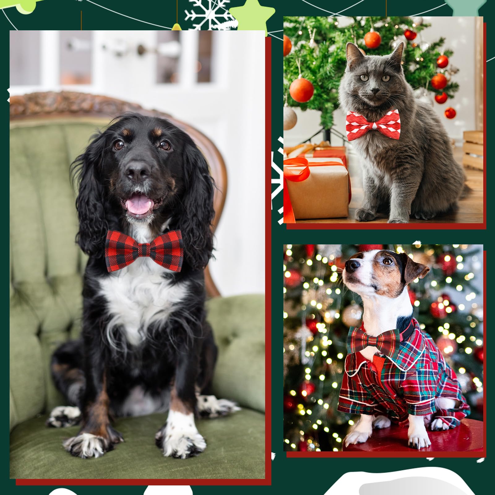 Sweetude dog collar bows for grooming and photography sessions