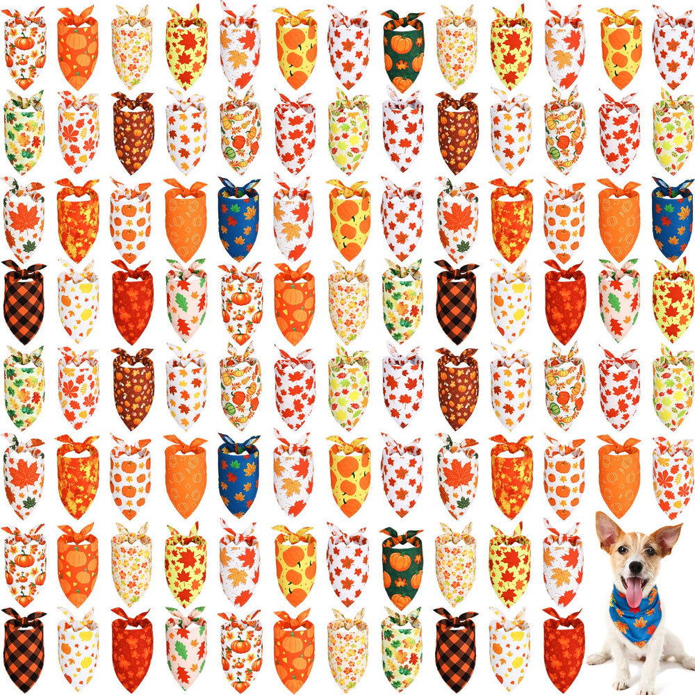 Sweetude fall dog bandanas bulk pack with assorted patterns for festive photoshoots