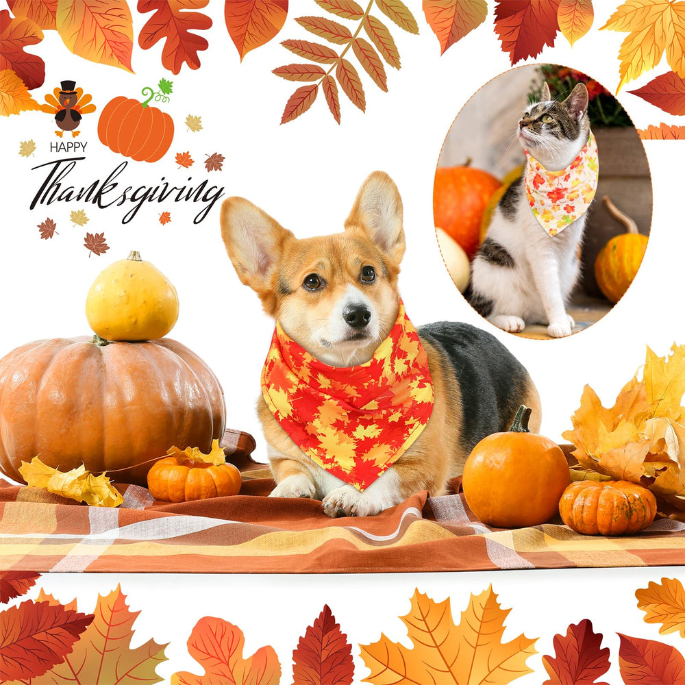 Sweetude maple leaves pattern dog bandana adds seasonal charm to walks