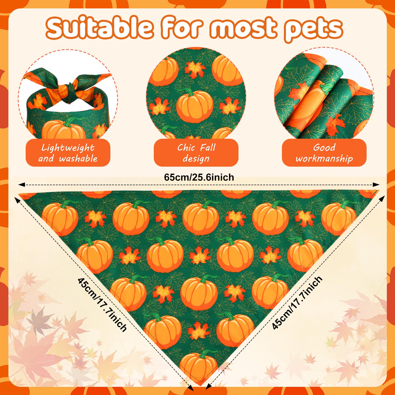 Sweetude maple leaf design bandana for seasonal looks and photos