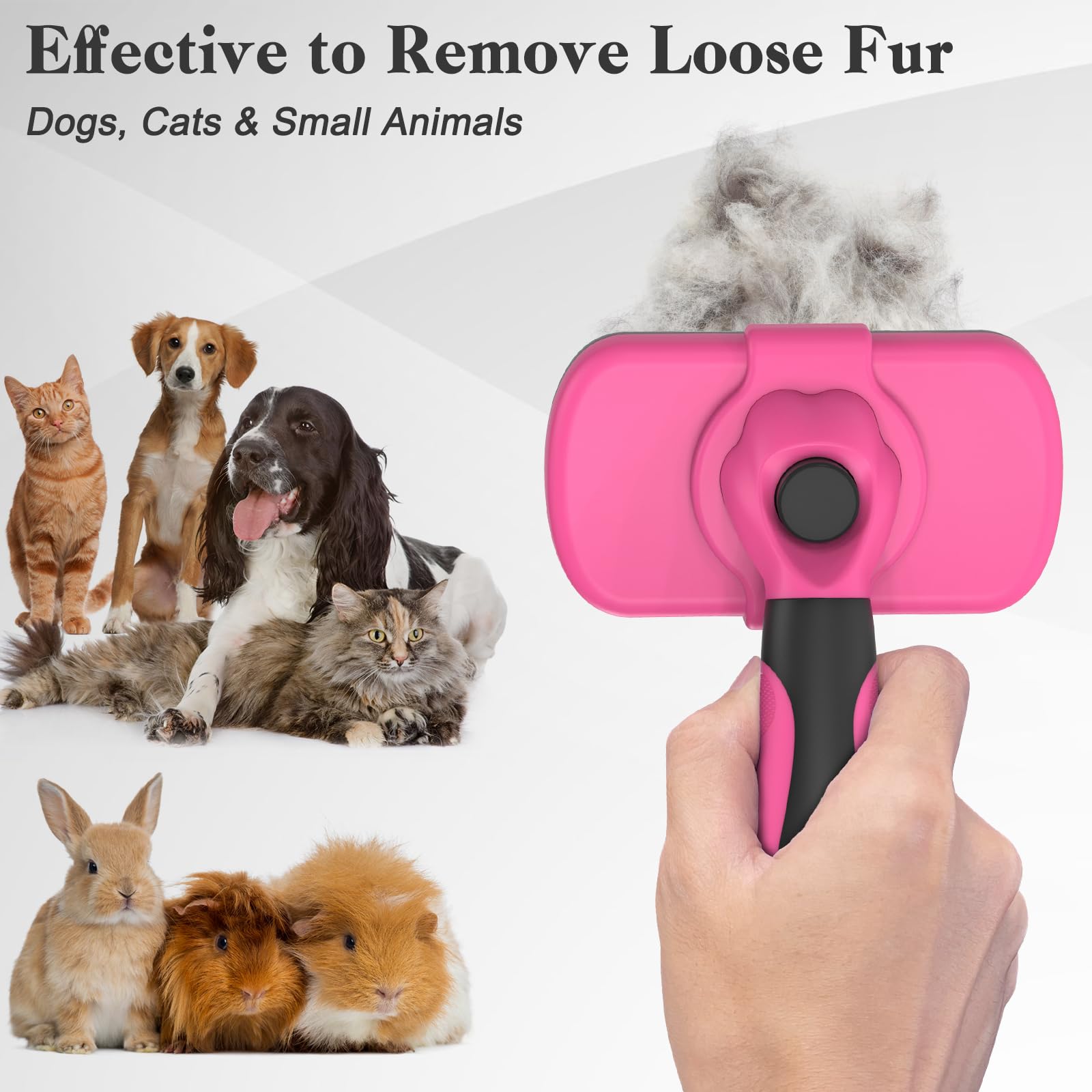 Swihauk cepillo acero inoxidable duradero para cuidado de mascotas.