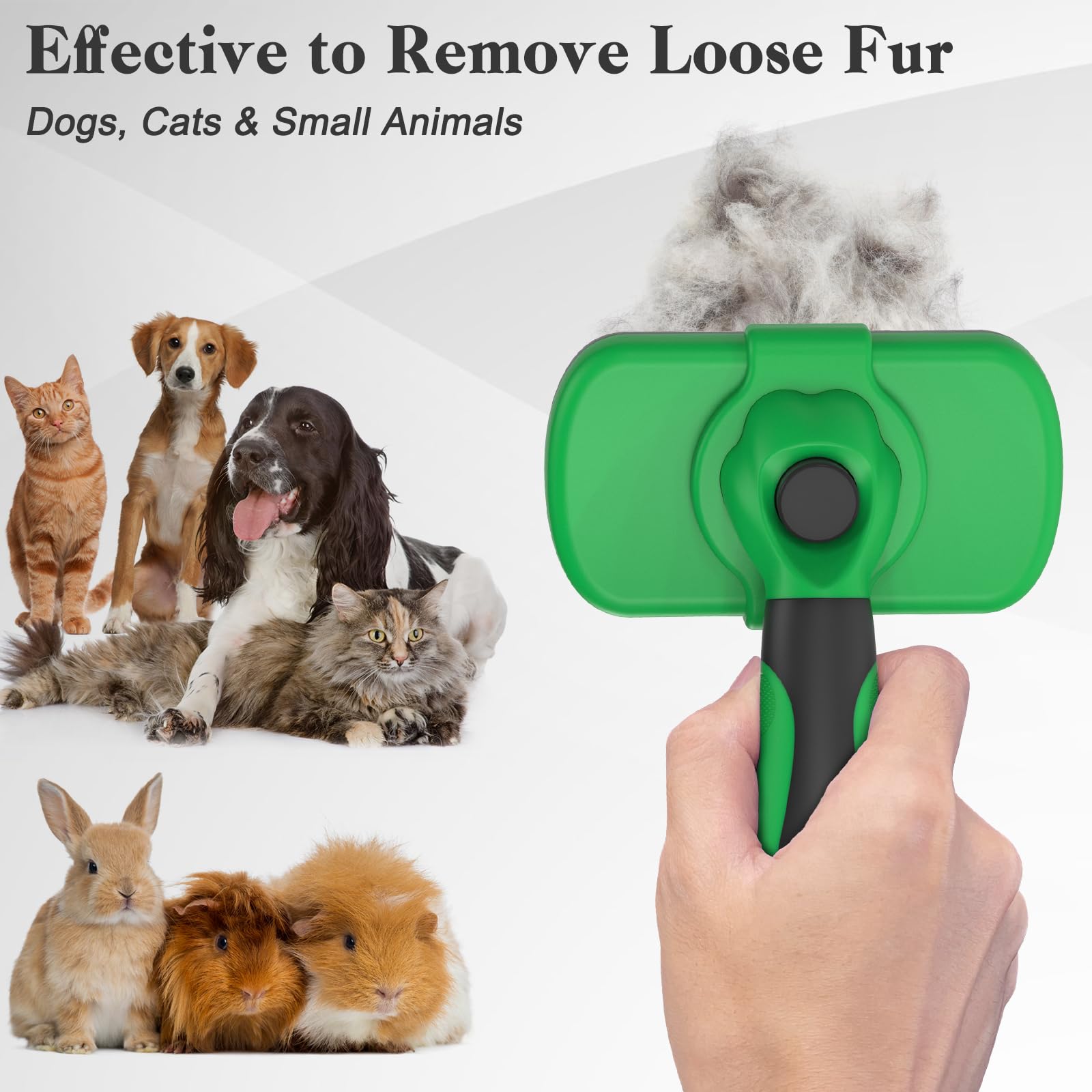 Swihauk grooming tool for dogs and cats enables calm brushing