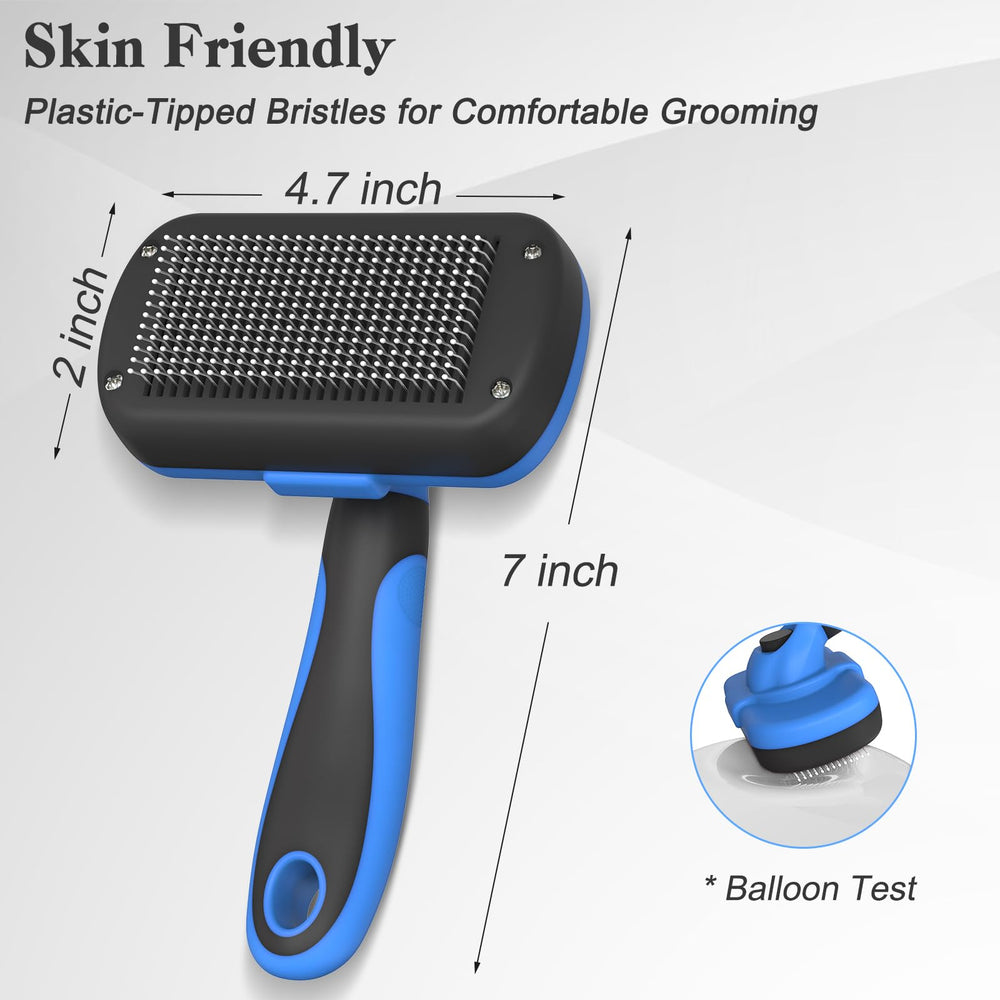 Swihauk ergonomic grooming brush features a TPR handle for comfortable grooming