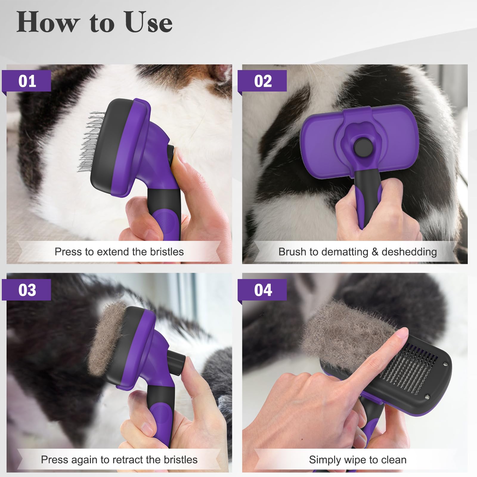 Swihauk smoothing slicker is suitable for puppies and adult pets