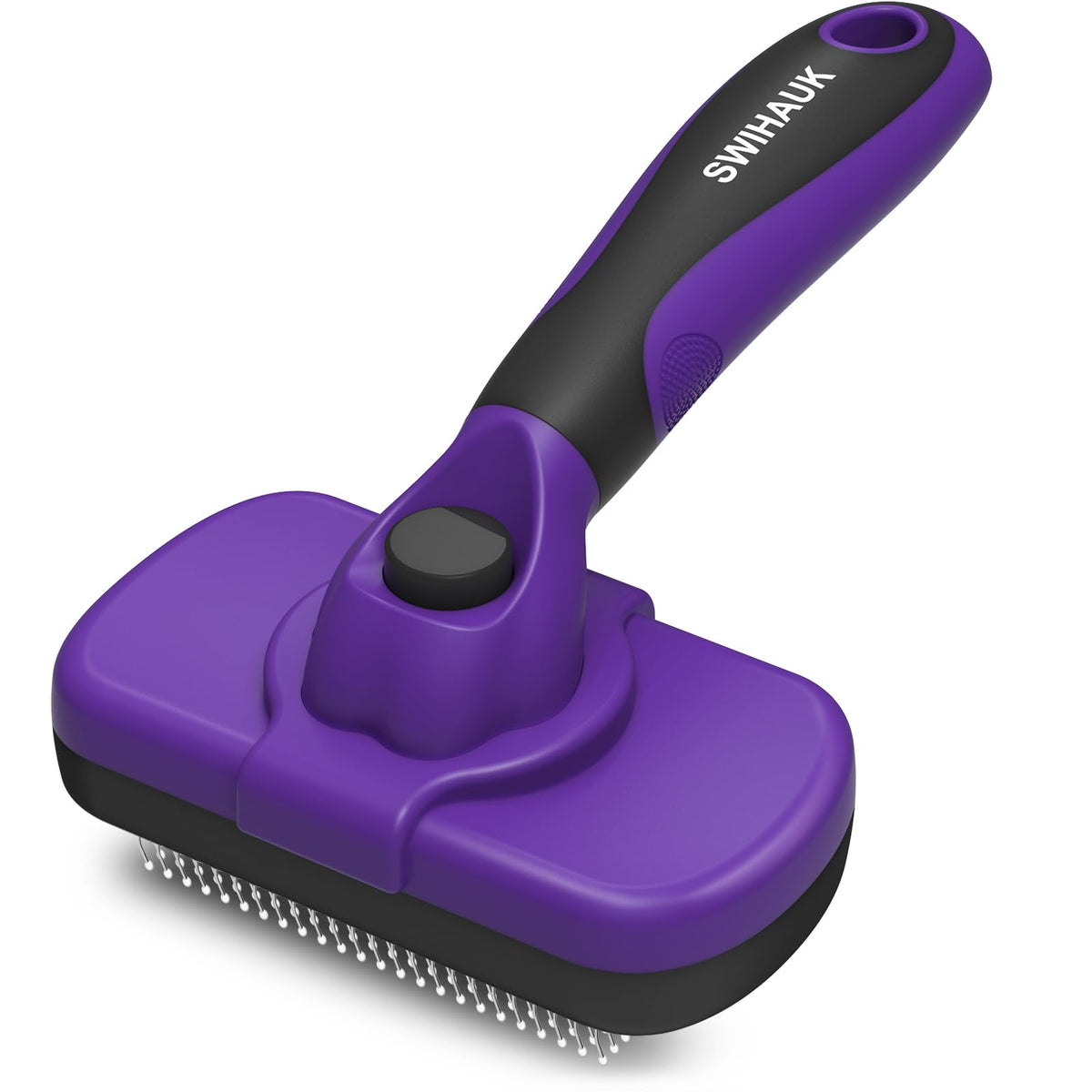 Swihauk self-cleaning slicker brush removes shedding fur quickly from dogs