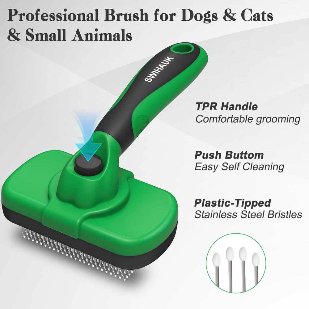Swihauk slicker brush with release bottom action for effortless cleaning