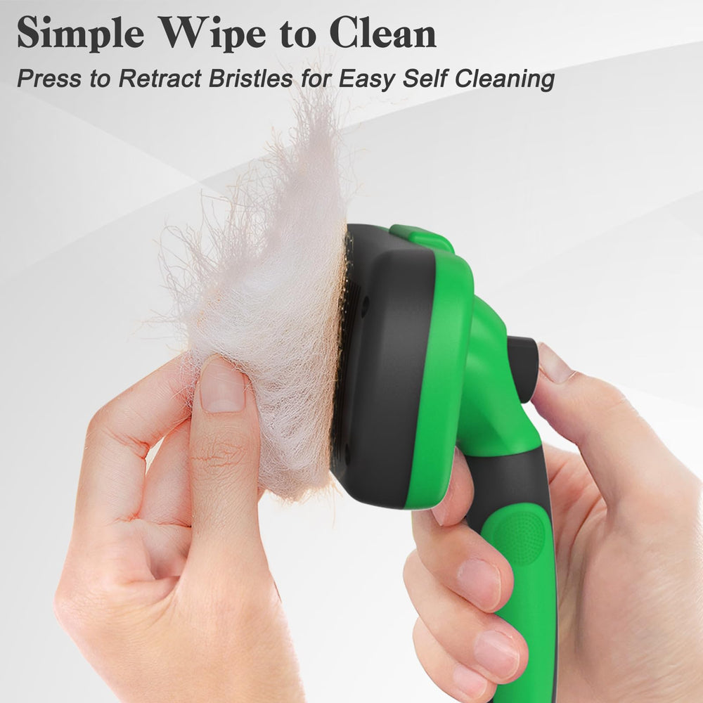 Swihauk soft plastic round-head bristles protect skin during deshedding
