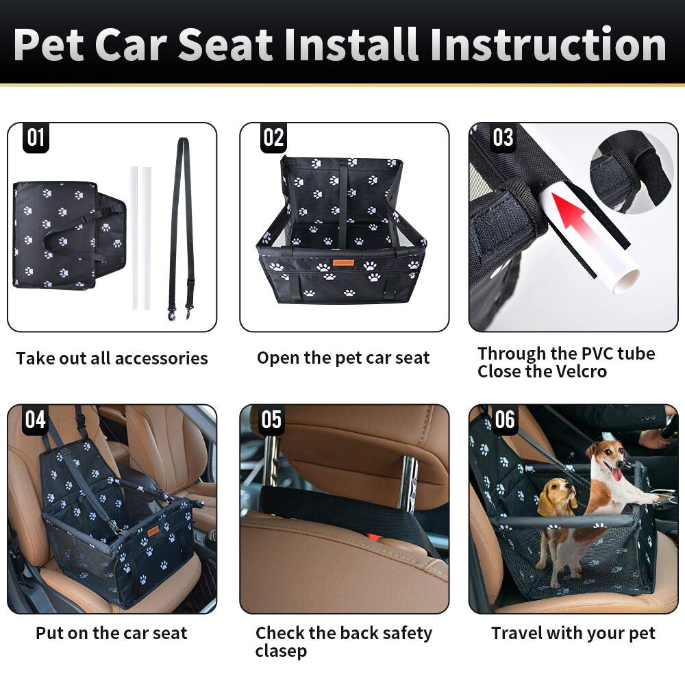 SWIHELP dog car seat material 600D Oxford fabric is waterproof and easy to clean.