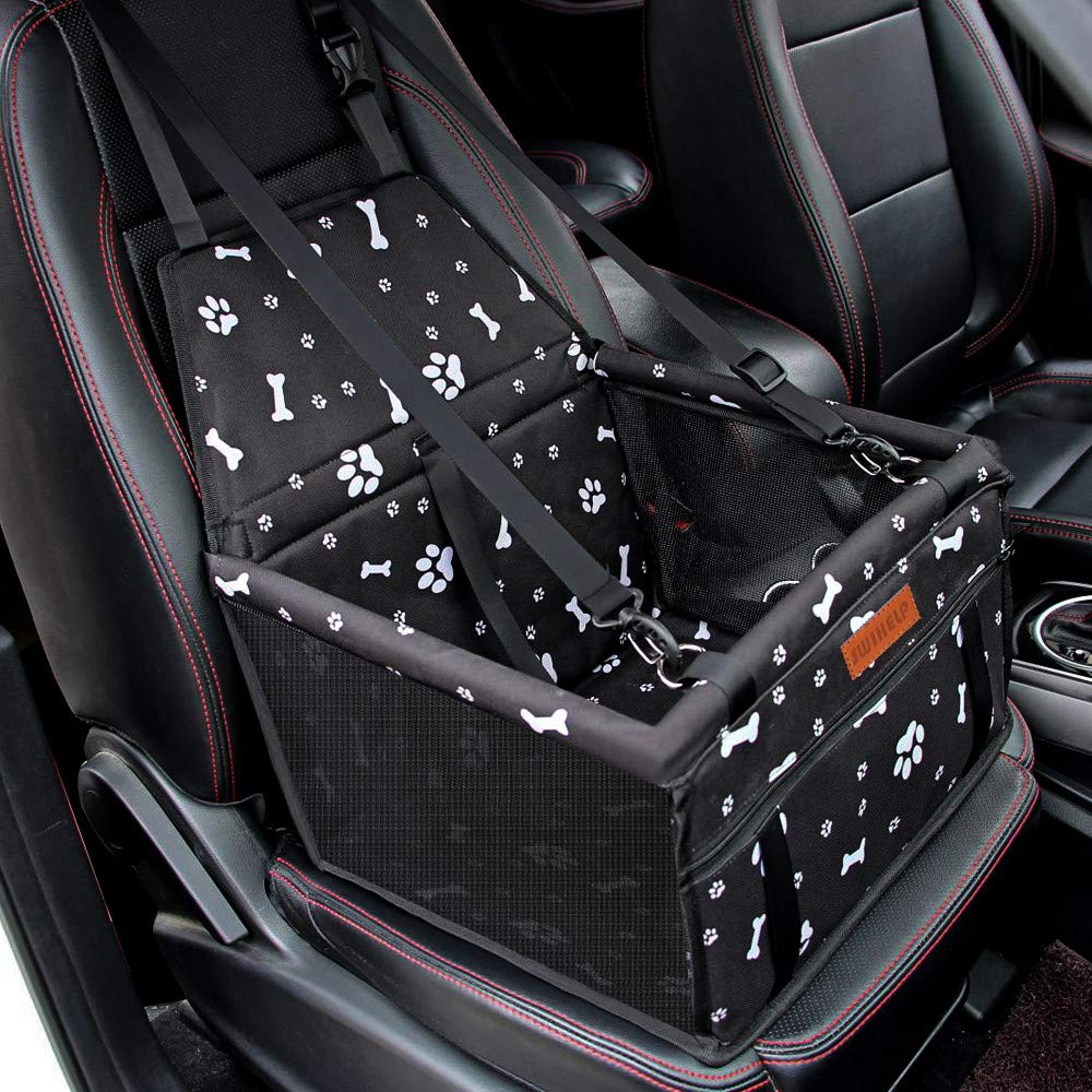 SWIHELP dog car seat PVC-frame close-up shows sturdy support for small dogs